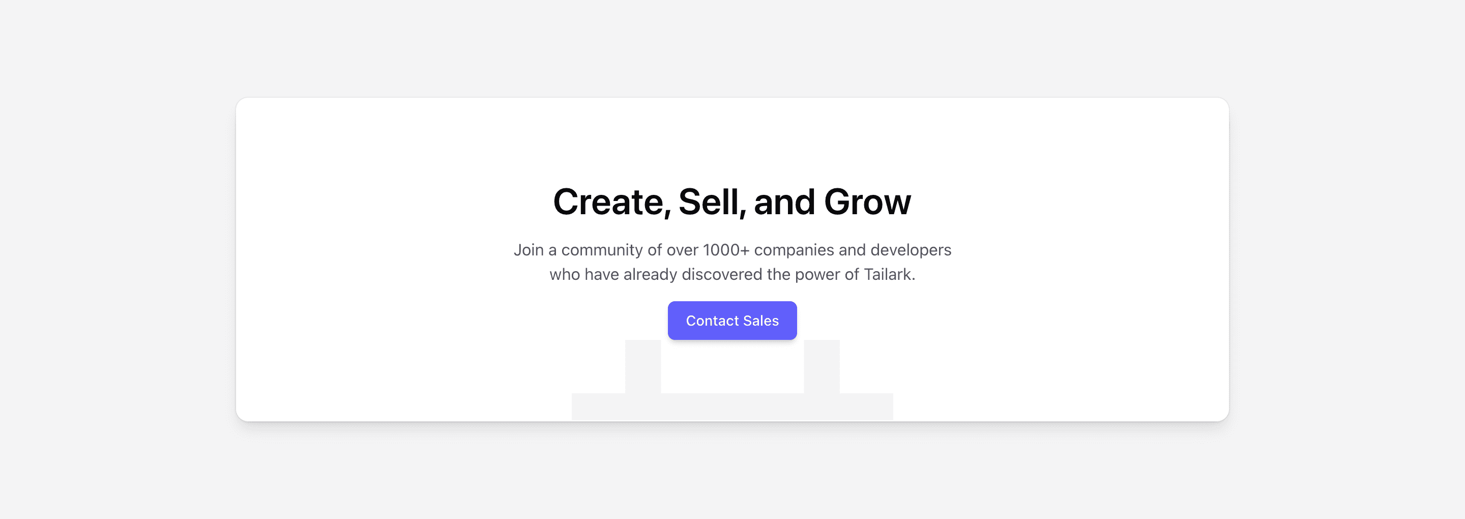 Tailark Quartz call-to-action section