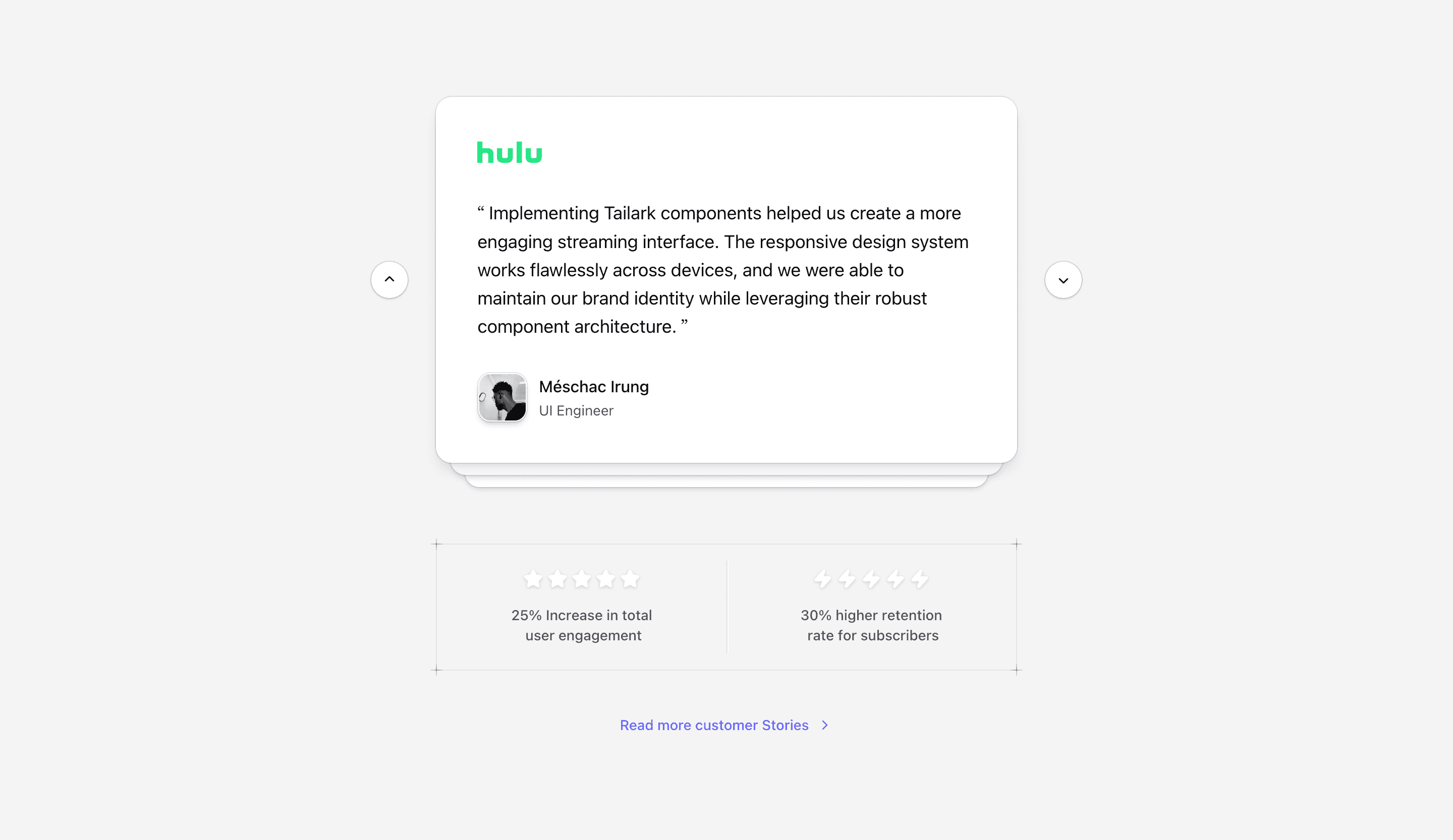 Tailark Quartz testimonials section