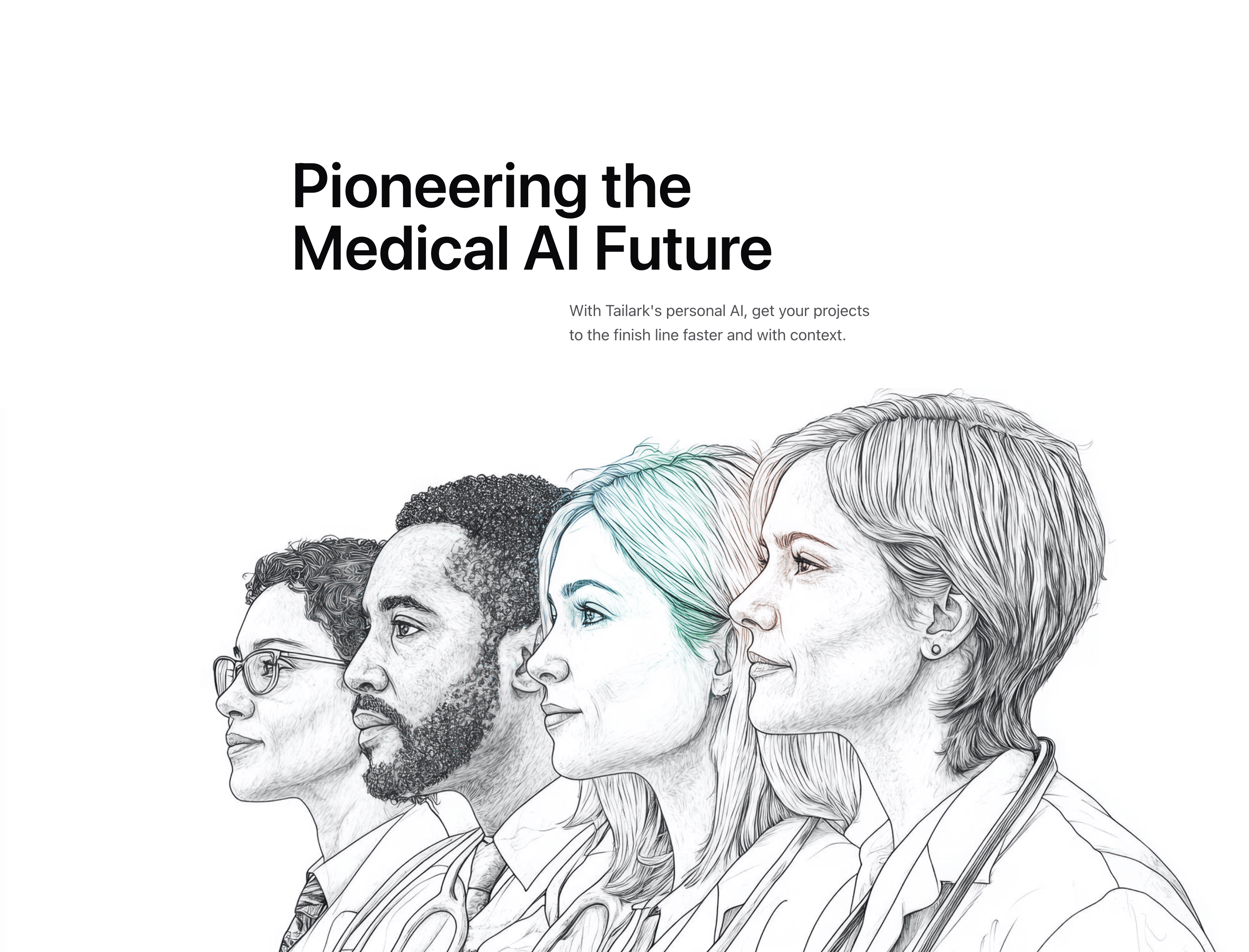 Tailark Quartz secondary hero section