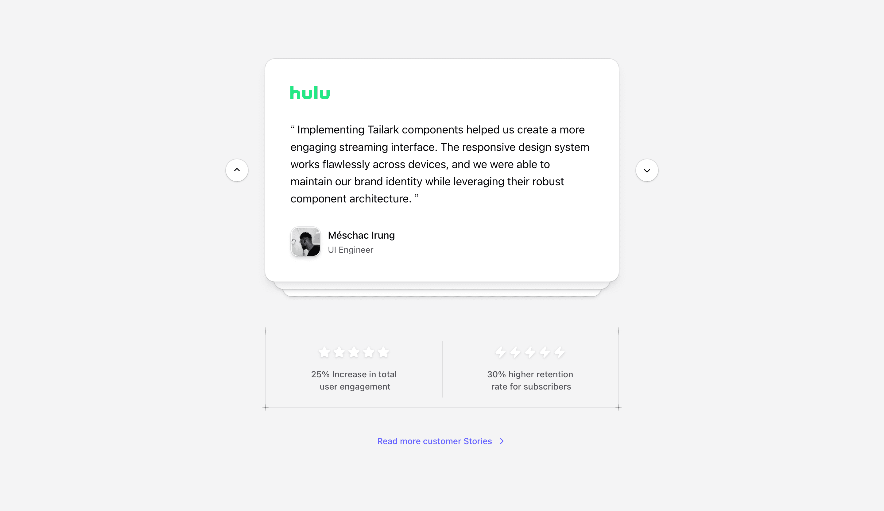 Tailark Quartz testimonials section
