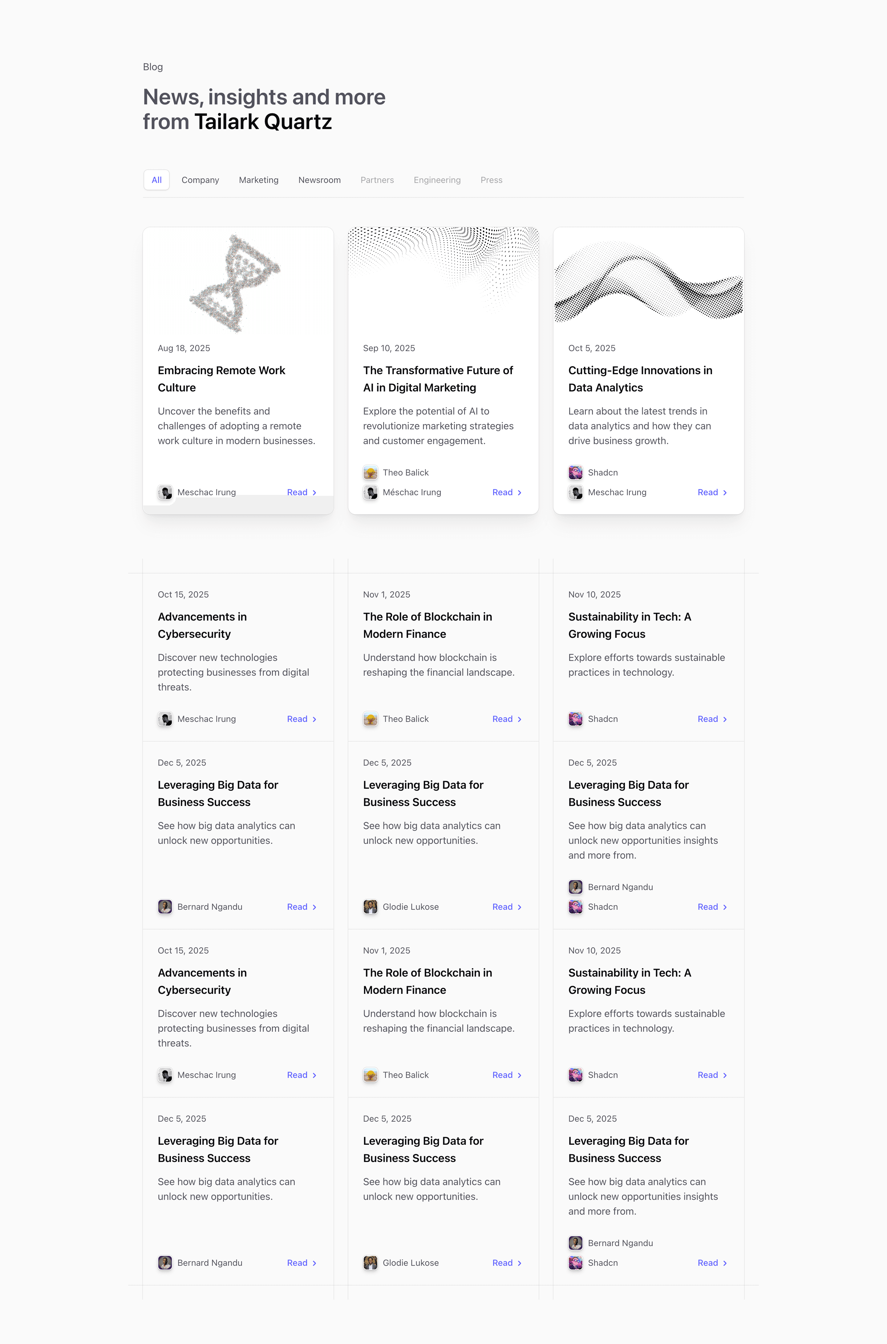 Blog Blocks block One (quartz-kit)