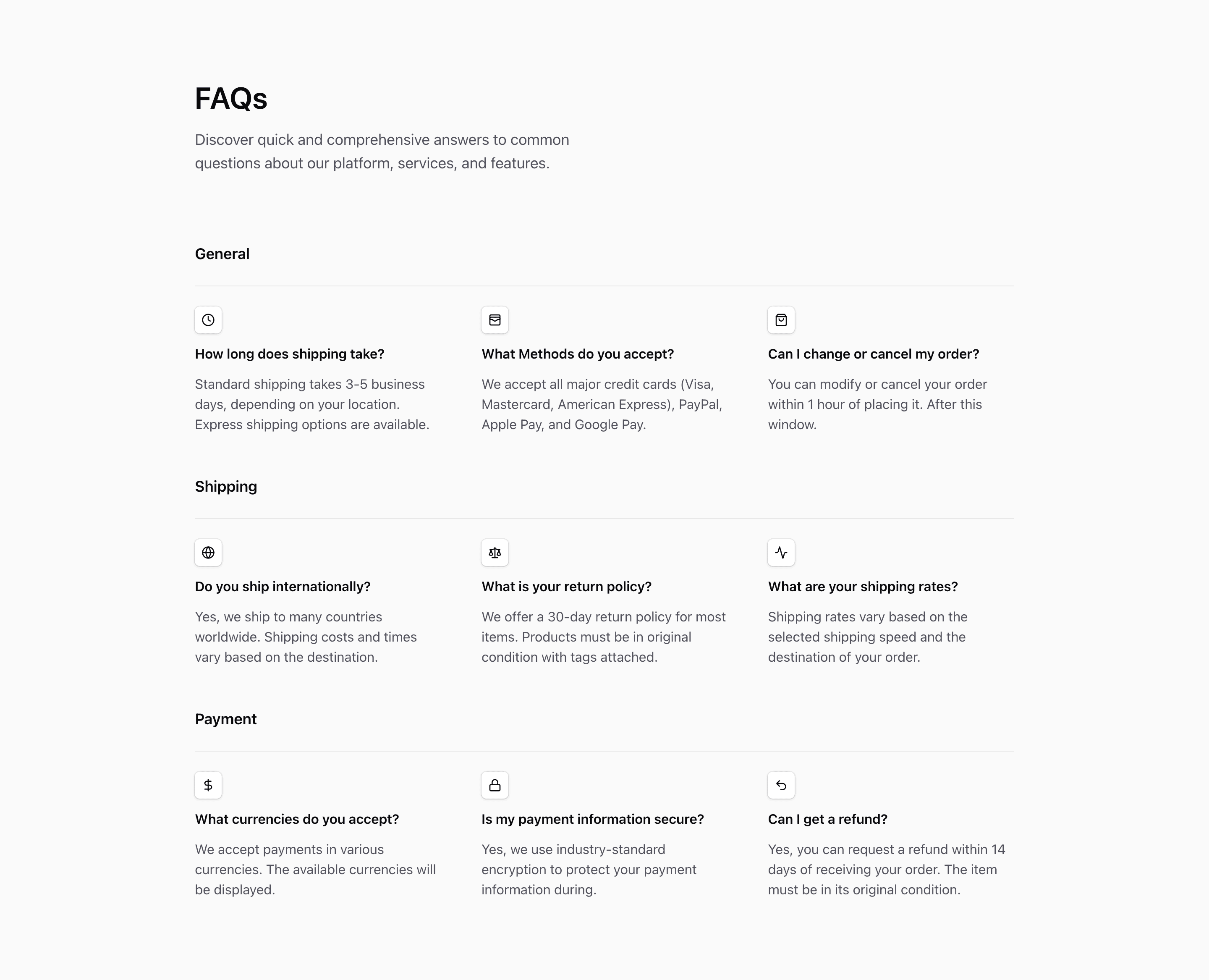 Faqs block Five (quartz-kit)