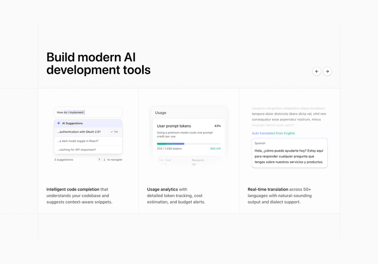 Shadcn Feature Carousel Block Three | Shadcn UI Blocks