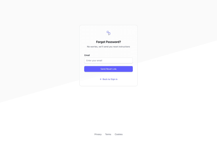 Shadcn Forgot Password Block Four | Shadcn UI Blocks