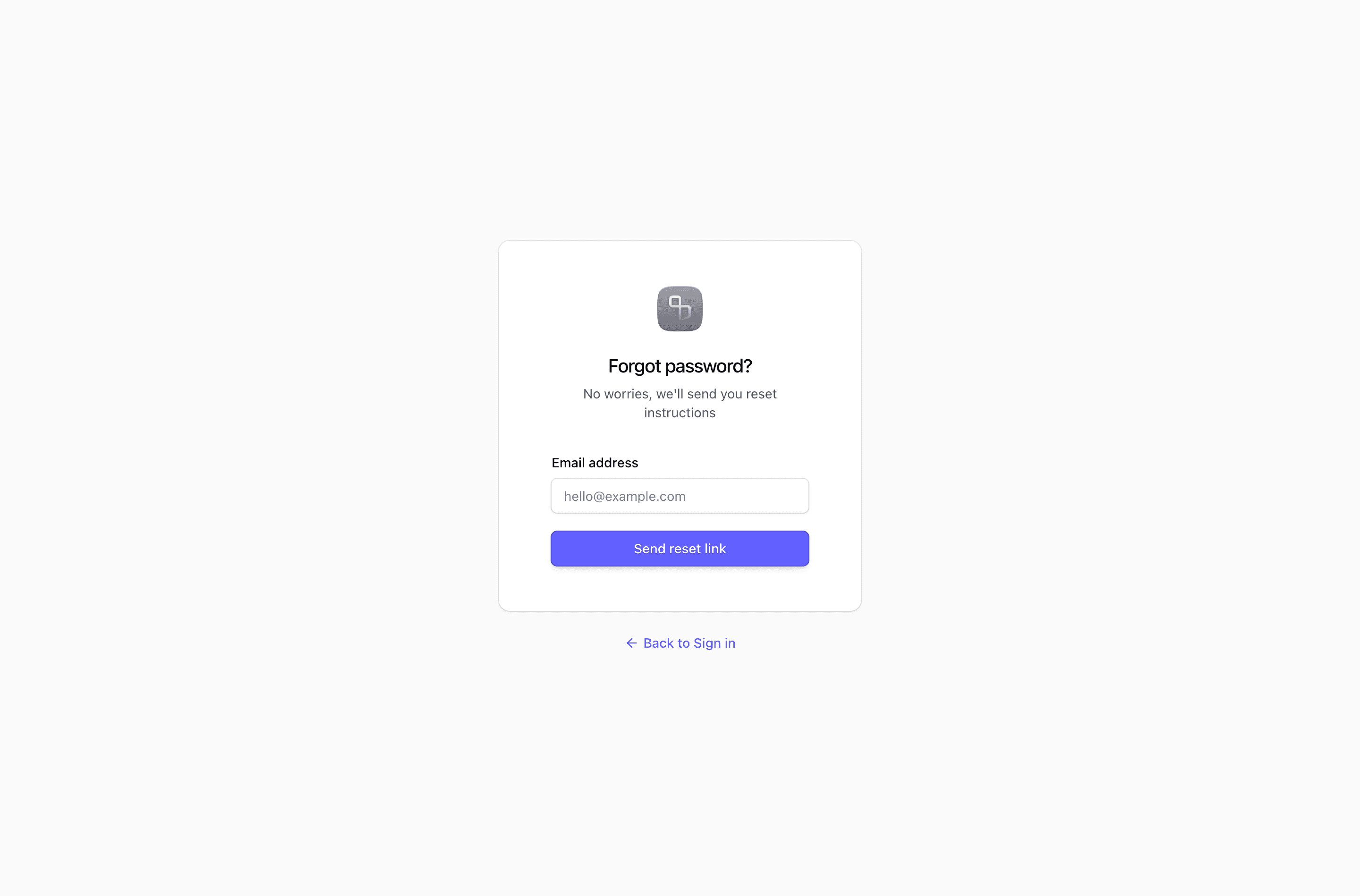 Forgot Password block Five (quartz-kit)