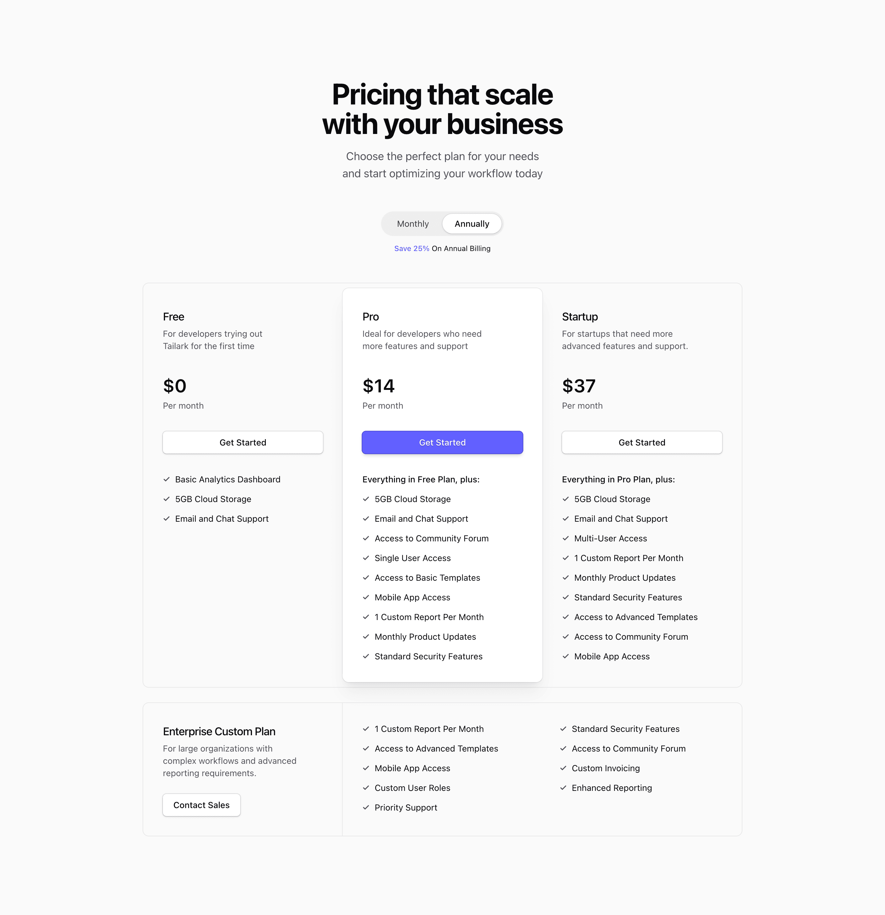 Pricing block Three (quartz-kit)
