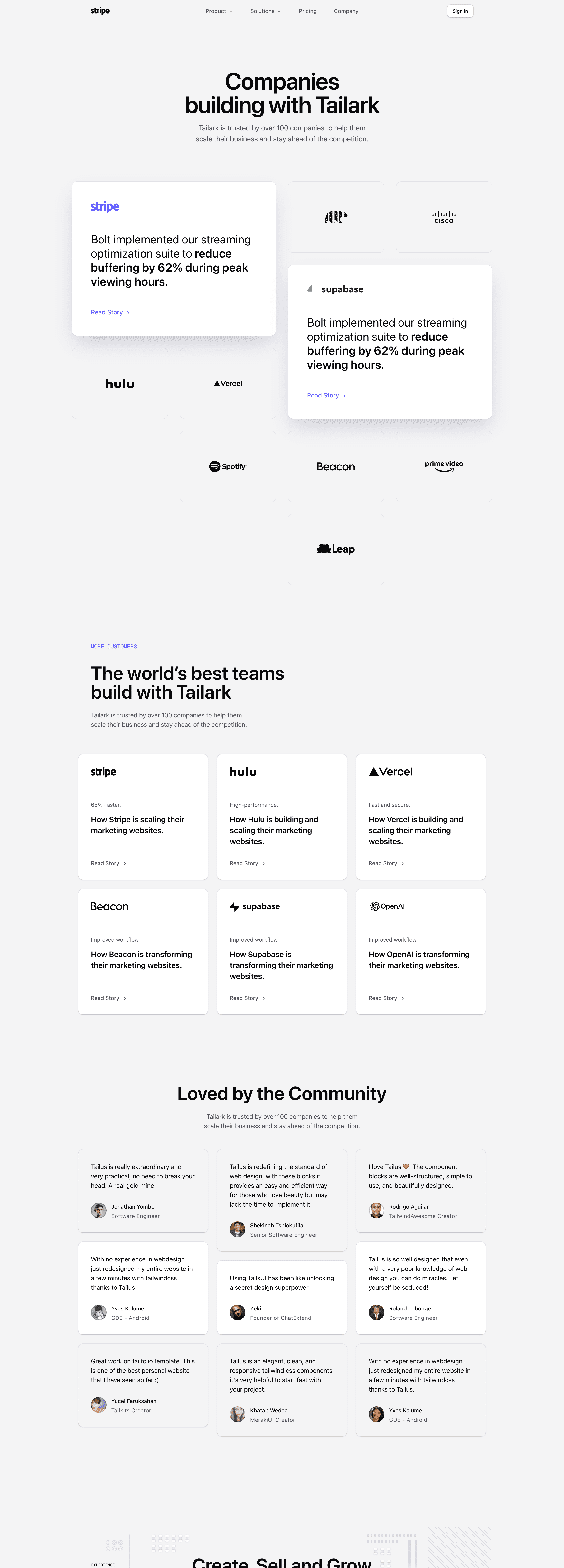 Tailark Quartz libre customers