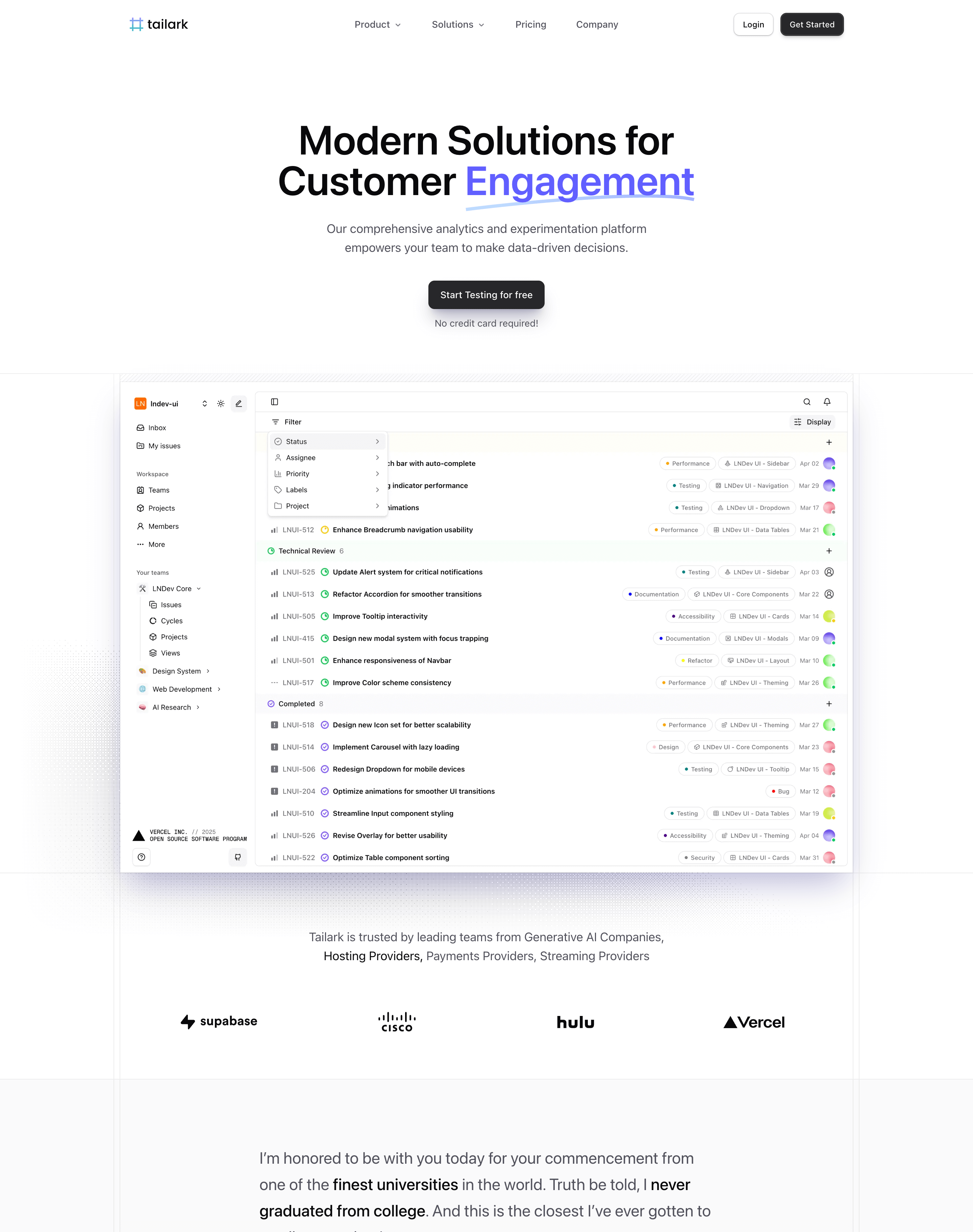 Tailark Quartz libre pricing page